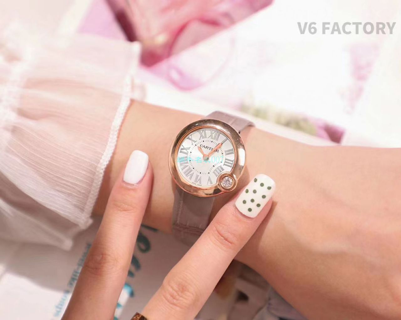 V6 Factory  top 复刻高仿手表 Cartier  告白气球女装30毫米WGBL0005，WJBL0008 wrist watch  / K277