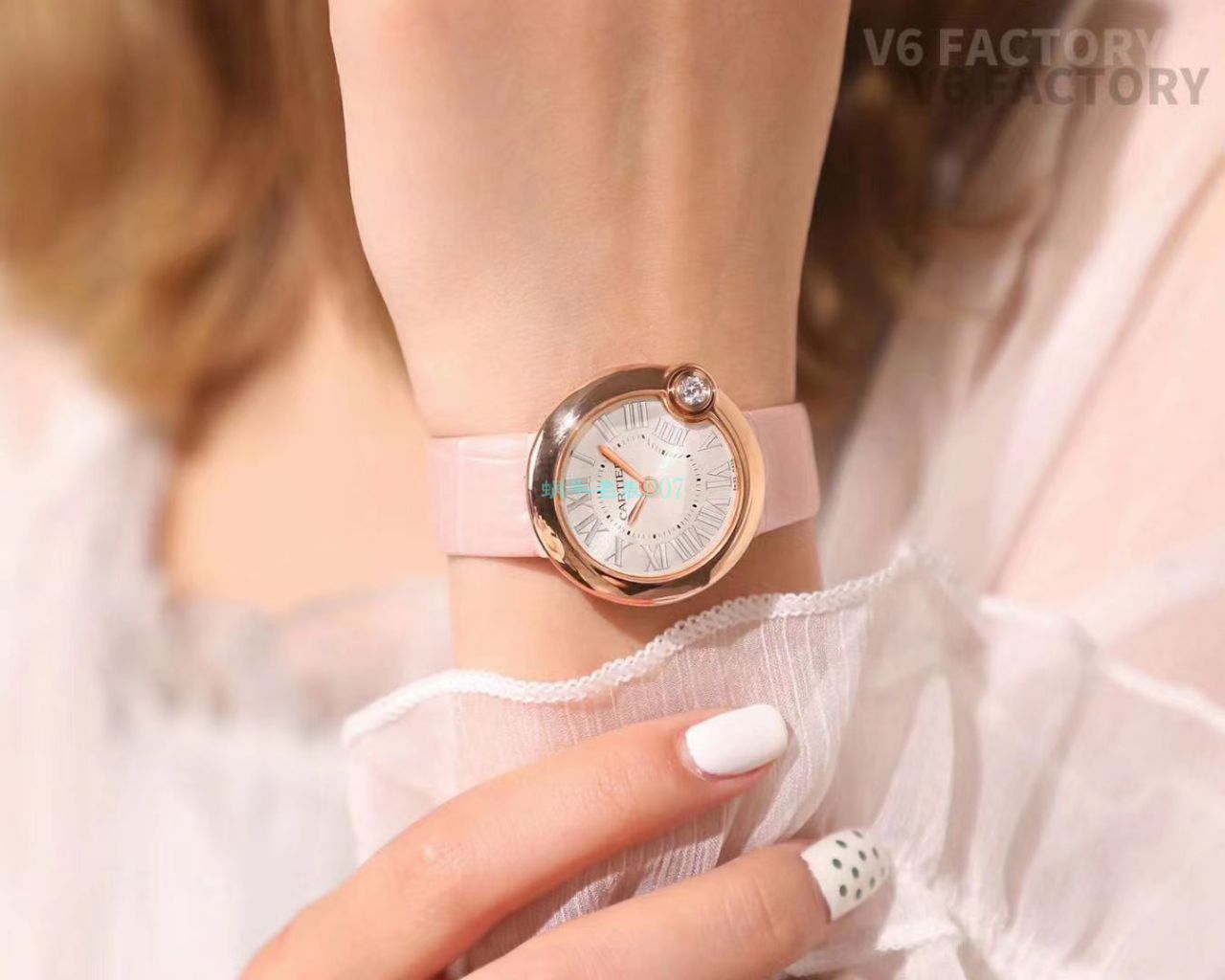 V6 Factory  top 复刻高仿手表 Cartier  告白气球女装30毫米WGBL0005，WJBL0008 wrist watch  / K277