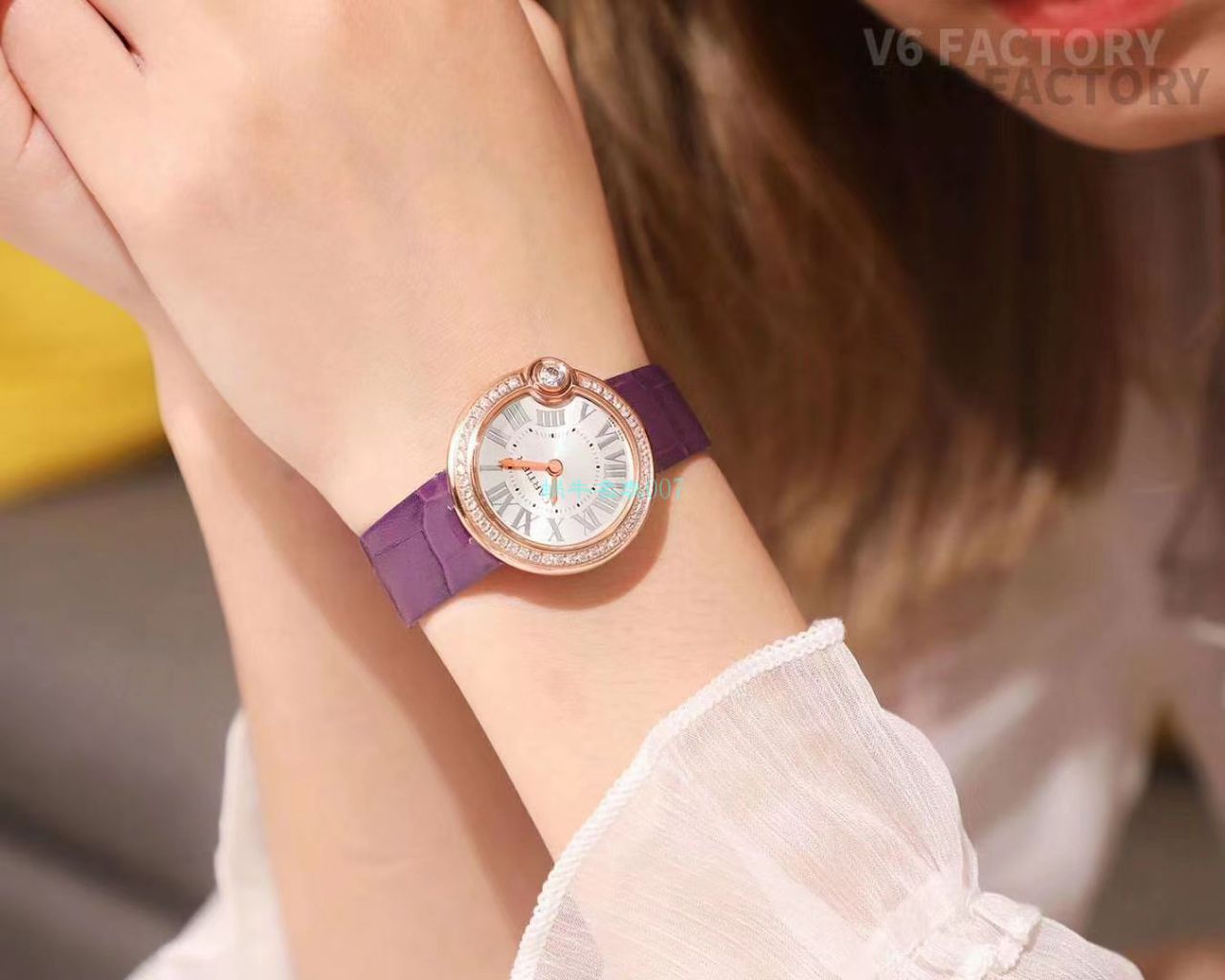 V6 Factory  top 复刻高仿手表 Cartier  告白气球女装30毫米WGBL0005，WJBL0008 wrist watch  / K277
