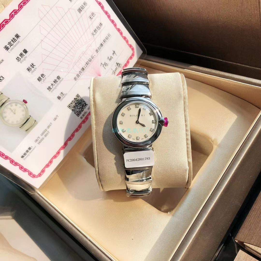 渠道真钻原单 BVLGARI LVCEA系列102196 LU28WSS/12女士 wrist watch  / BG033