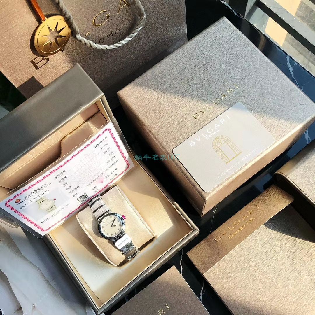 渠道真钻原单 BVLGARI LVCEA系列102196 LU28WSS/12女士 wrist watch  / BG033
