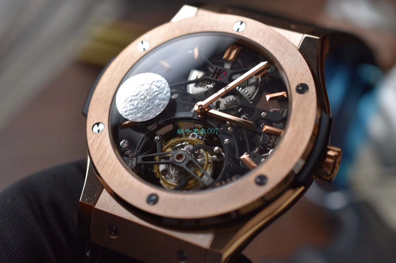 JB Factory  top 复刻高仿 hublot  Tourbillon 经典融合505.OX.0180.LR wrist watch  / YB091