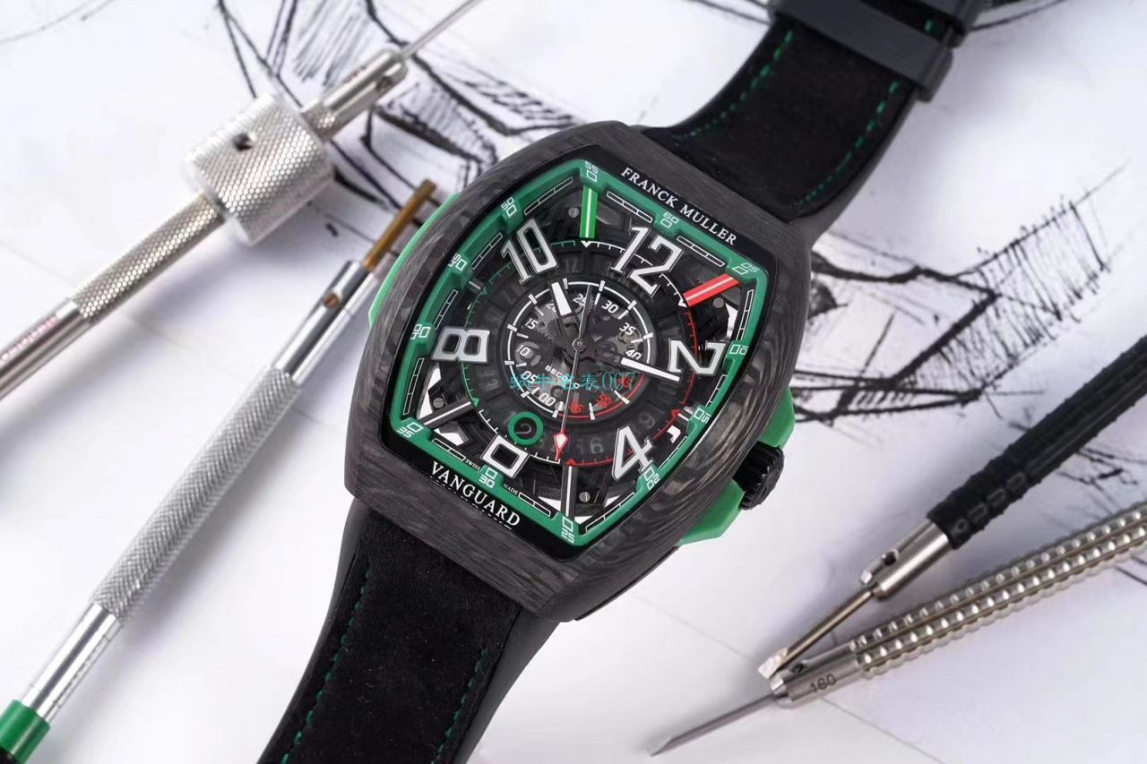 TW Factory 推出复刻高仿Franck Muller carbon fiber WPHH 2020 Vanguard™ Racing镂空系列 wrist watch  / FL070