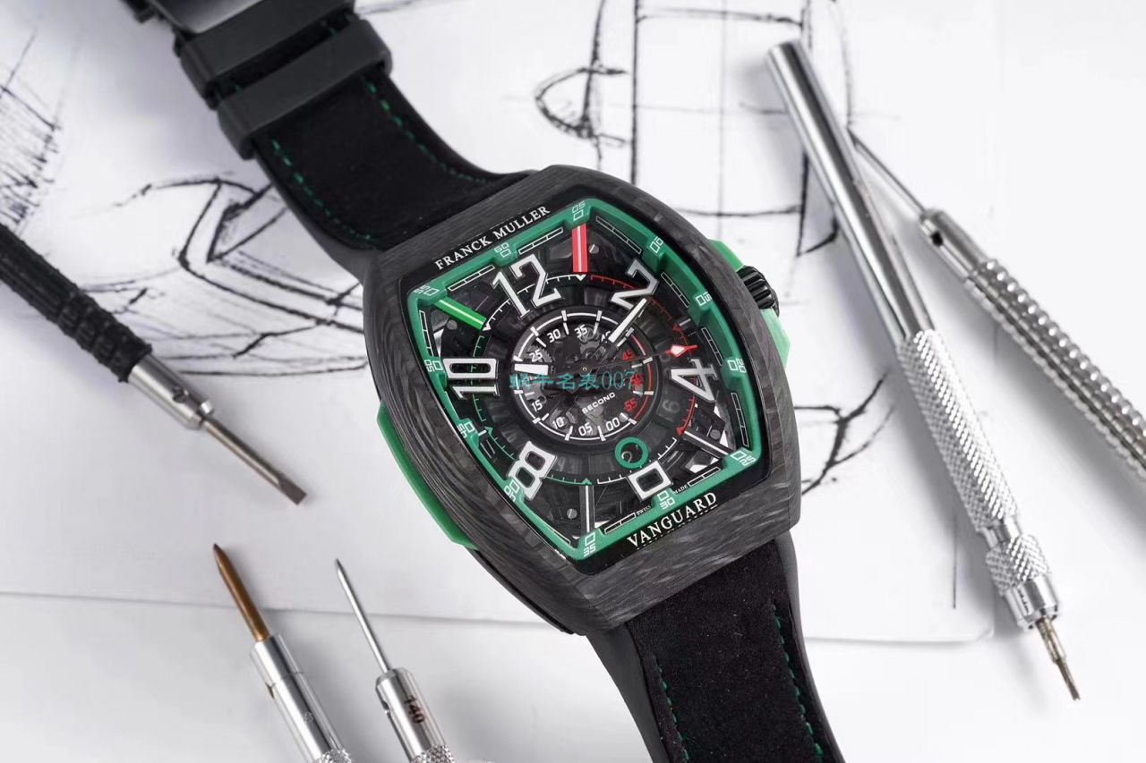 TW Factory 推出复刻高仿Franck Muller carbon fiber WPHH 2020 Vanguard™ Racing镂空系列 wrist watch  / FL070