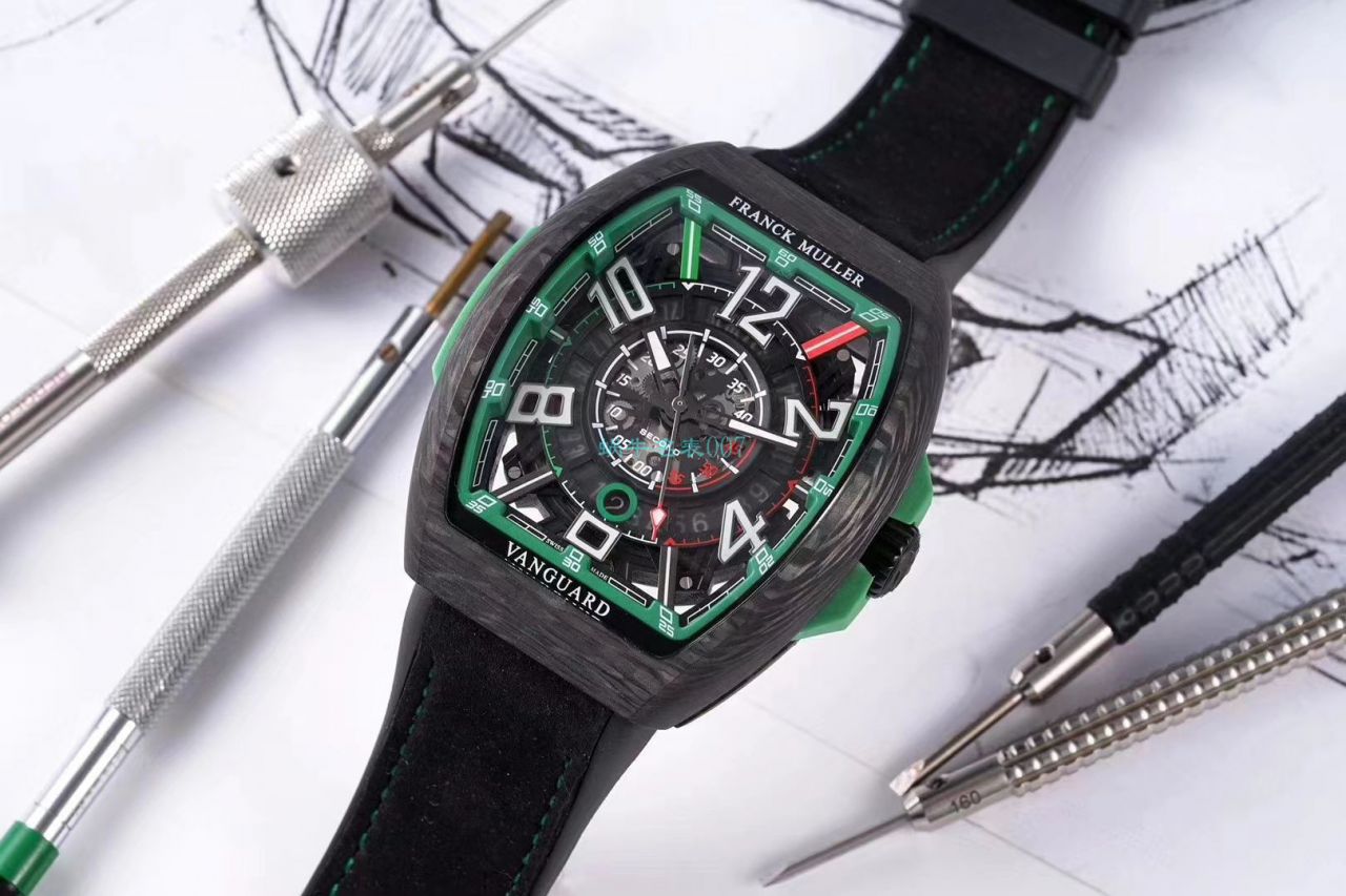 TW Factory 推出复刻高仿Franck Muller carbon fiber WPHH 2020 Vanguard™ Racing镂空系列 wrist watch  / FL070