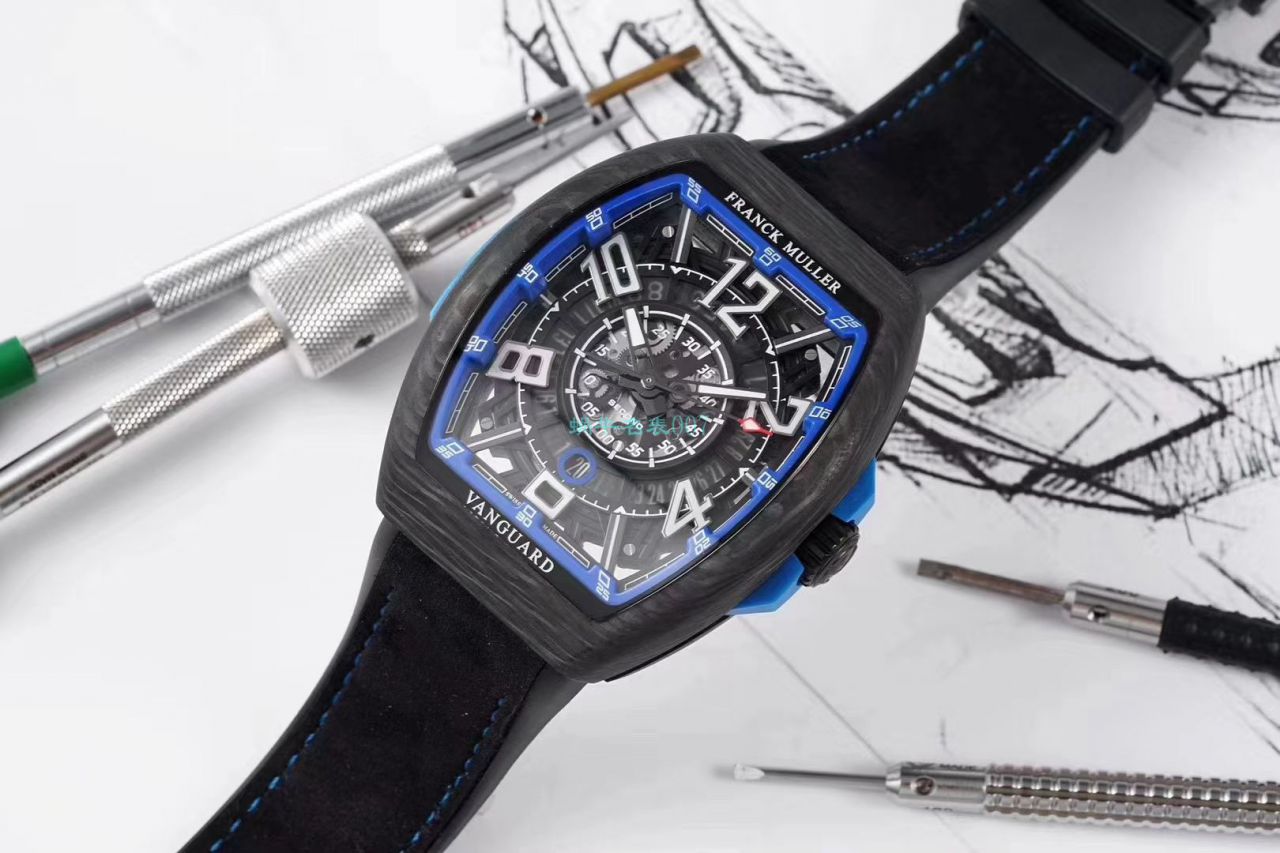 TW Factory 推出复刻高仿Franck Muller carbon fiber WPHH 2020 Vanguard™ Racing镂空系列 wrist watch  / FL070