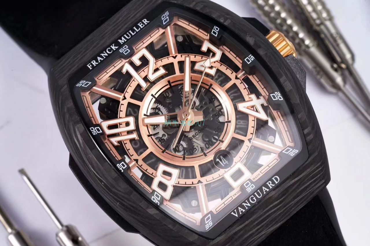 TW Factory 推出复刻高仿Franck Muller carbon fiber WPHH 2020 Vanguard™ Racing镂空系列 wrist watch  / FL070