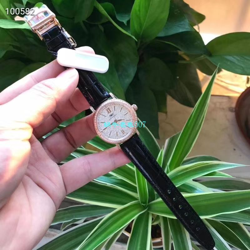 渠道原单 IWC 柏涛菲诺真钻瑞士 Movement 女表IW357406 wrist watch  / WG530