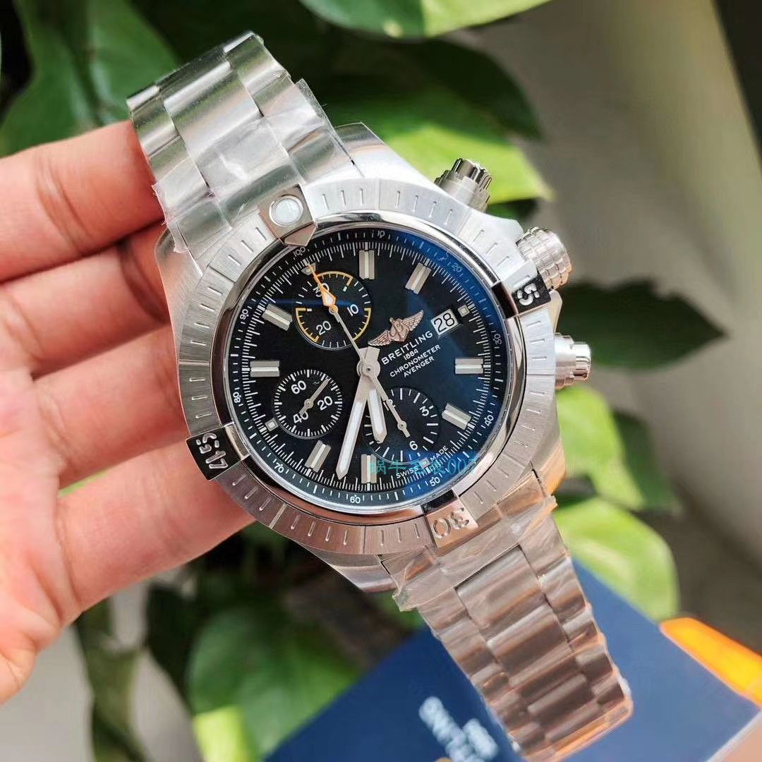 原单ETA7750 Breitling 复仇者计时 wrist watch 45系列A13317101B1A1 wrist watch  / BL172
