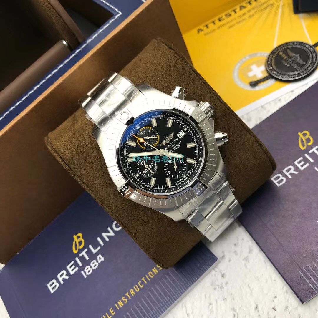原单ETA7750 Breitling 复仇者计时 wrist watch 45系列A13317101B1A1 wrist watch  / BL172