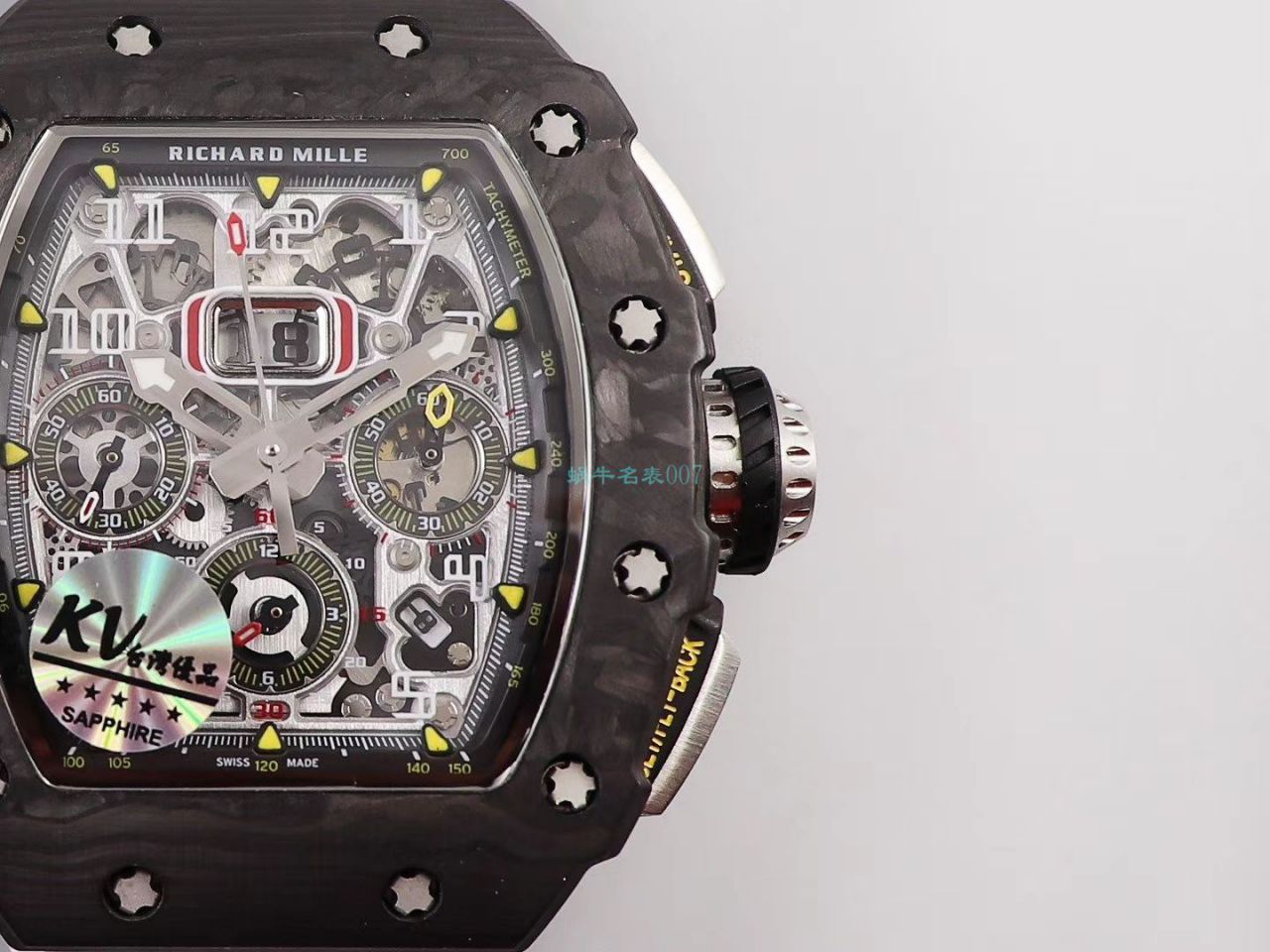 KV Factory  top 复刻 RICHARD MILLE RM-011锻造 carbon fiber 系列【原版 carbon fiber 纹路】V2全新升级版 / KVRM11V2