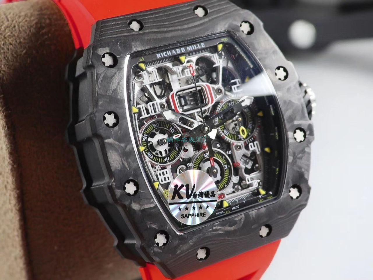 KV Factory  top 复刻 RICHARD MILLE RM-011锻造 carbon fiber 系列【原版 carbon fiber 纹路】V2全新升级版 / KVRM11V2