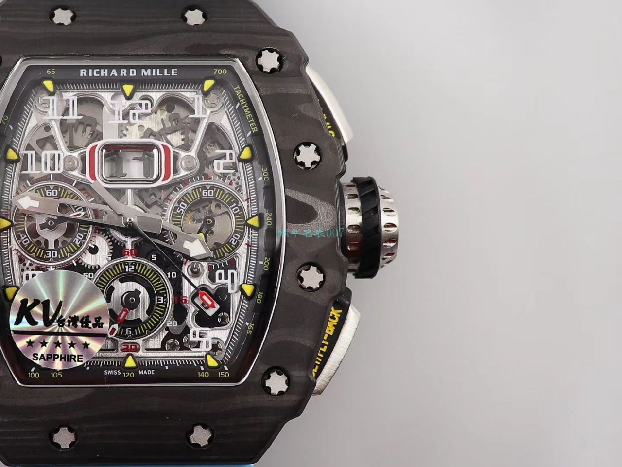 KV Factory  top 复刻 RICHARD MILLE RM-011锻造 carbon fiber 系列【原版 carbon fiber 纹路】V2全新升级版 / KVRM11V2