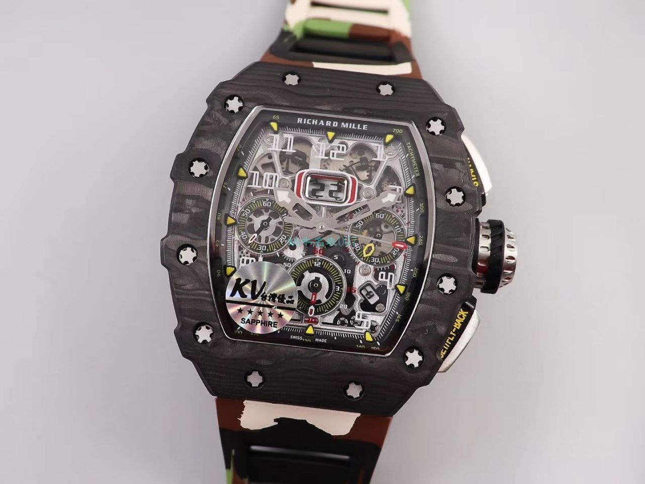 KV Factory  top 复刻 RICHARD MILLE RM-011锻造 carbon fiber 系列【原版 carbon fiber 纹路】V2全新升级版 / KVRM11V2