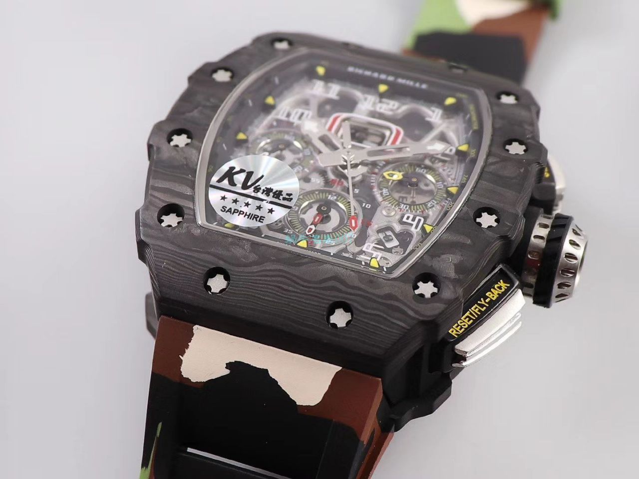 KV Factory  top 复刻 RICHARD MILLE RM-011锻造 carbon fiber 系列【原版 carbon fiber 纹路】V2全新升级版 / KVRM11V2