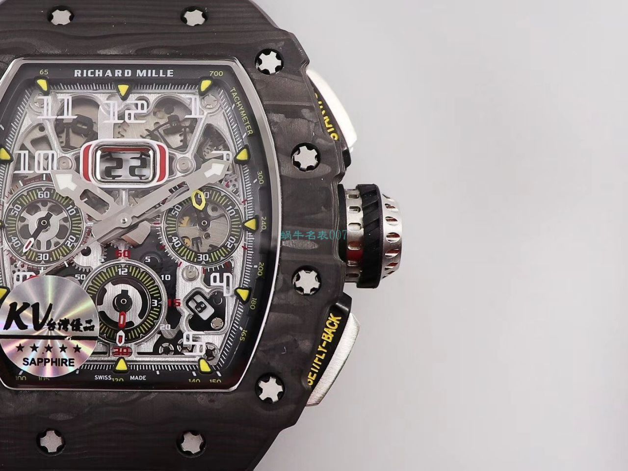 KV Factory  top 复刻 RICHARD MILLE RM-011锻造 carbon fiber 系列【原版 carbon fiber 纹路】V2全新升级版 / KVRM11V2