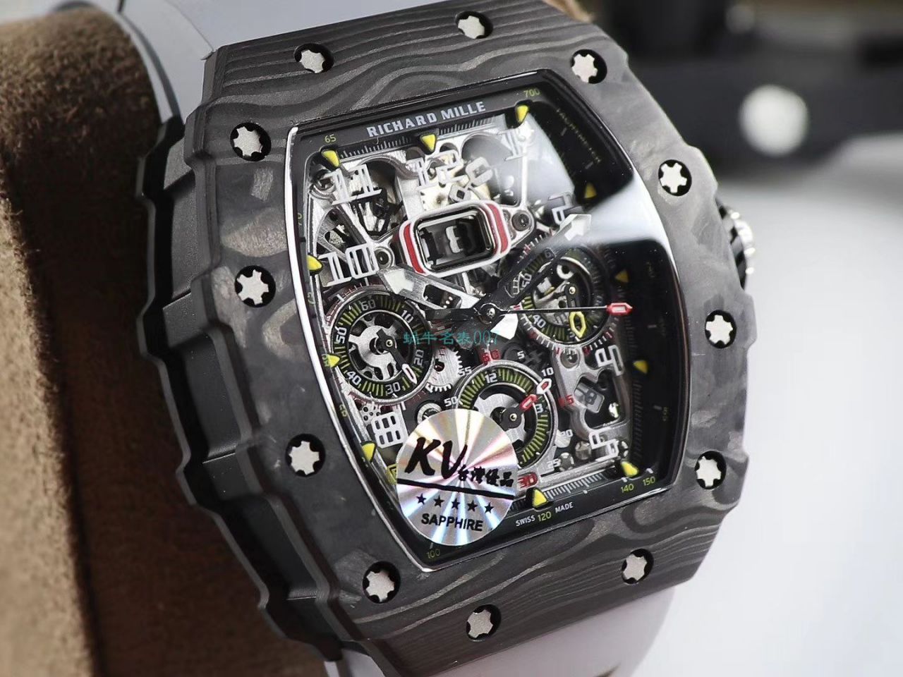 KV Factory  top 复刻 RICHARD MILLE RM-011锻造 carbon fiber 系列【原版 carbon fiber 纹路】V2全新升级版 / KVRM11V2