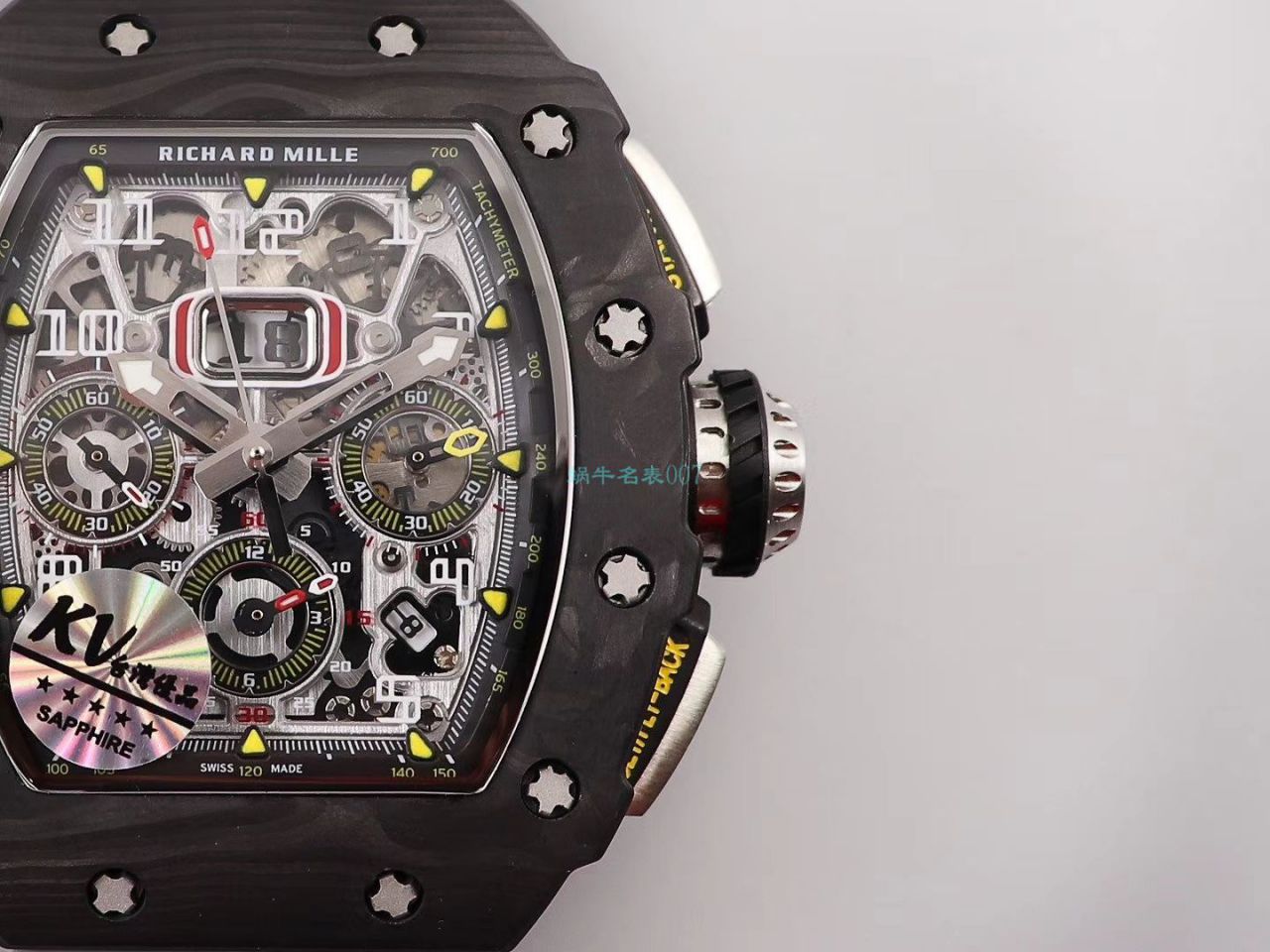 KV Factory  top 复刻 RICHARD MILLE RM-011锻造 carbon fiber 系列【原版 carbon fiber 纹路】V2全新升级版 / KVRM11V2