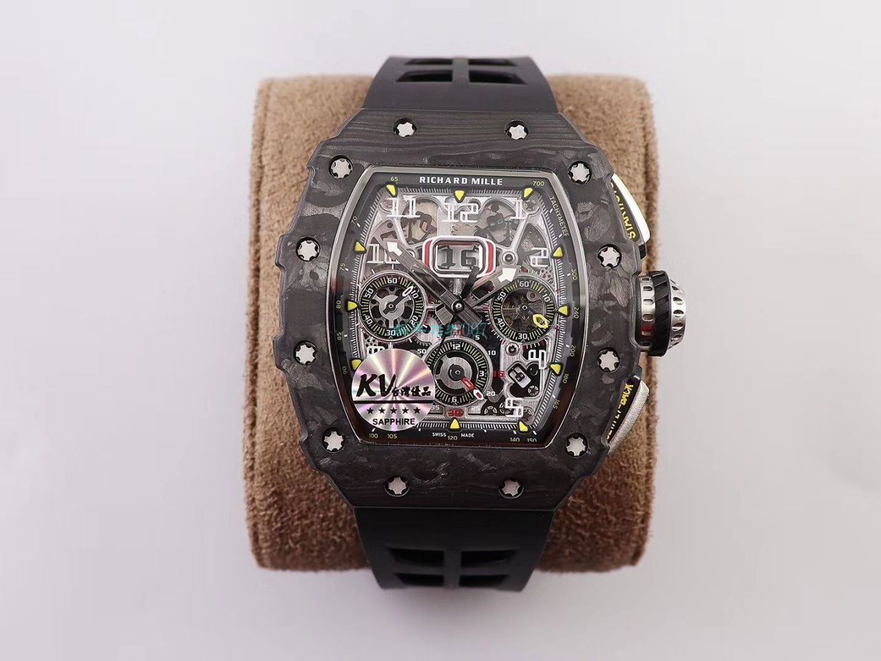 KV Factory  top 复刻 RICHARD MILLE RM-011锻造 carbon fiber 系列【原版 carbon fiber 纹路】V2全新升级版 / KVRM11V2