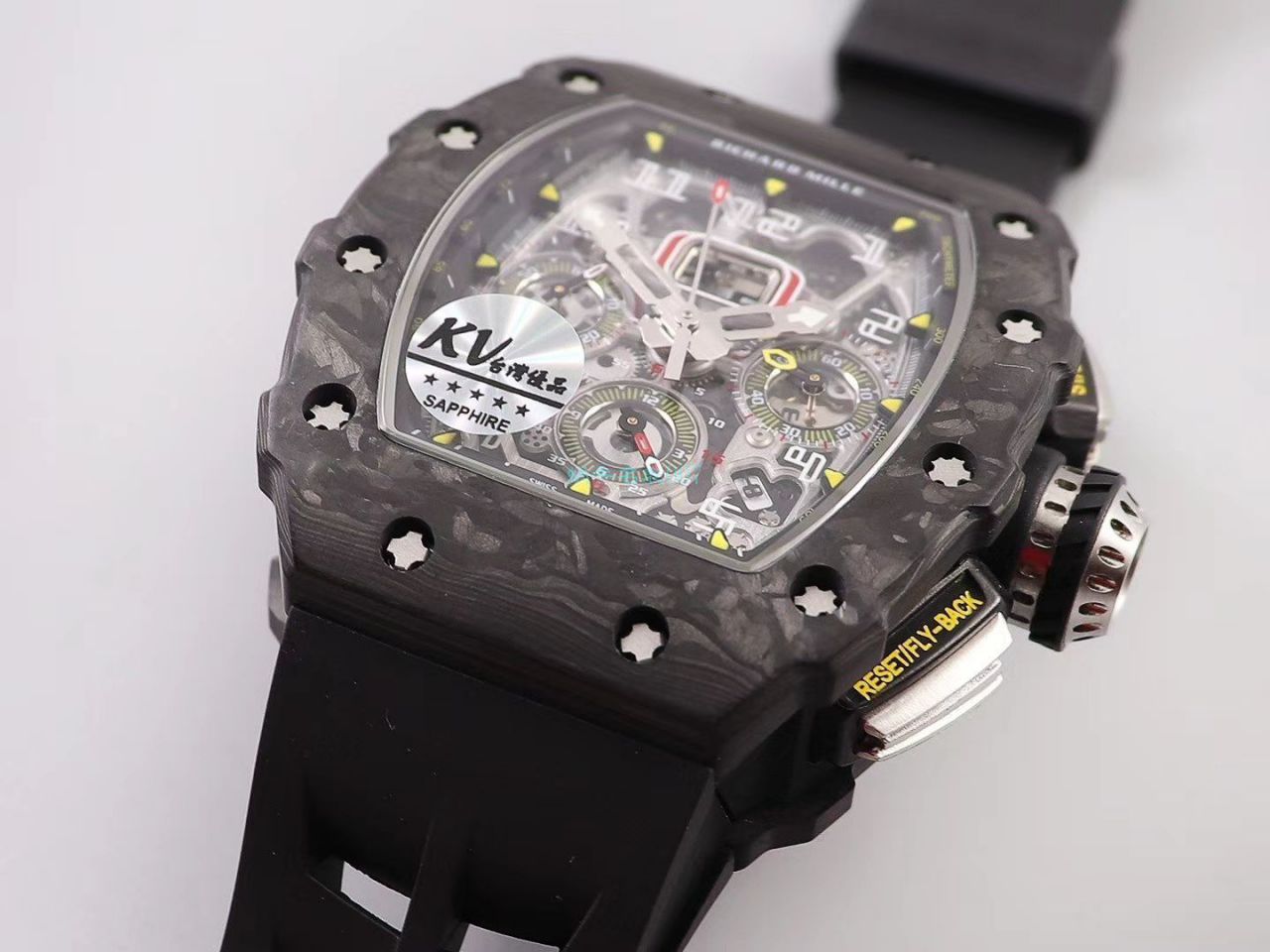 KV Factory  top 复刻 RICHARD MILLE RM-011锻造 carbon fiber 系列【原版 carbon fiber 纹路】V2全新升级版 / KVRM11V2