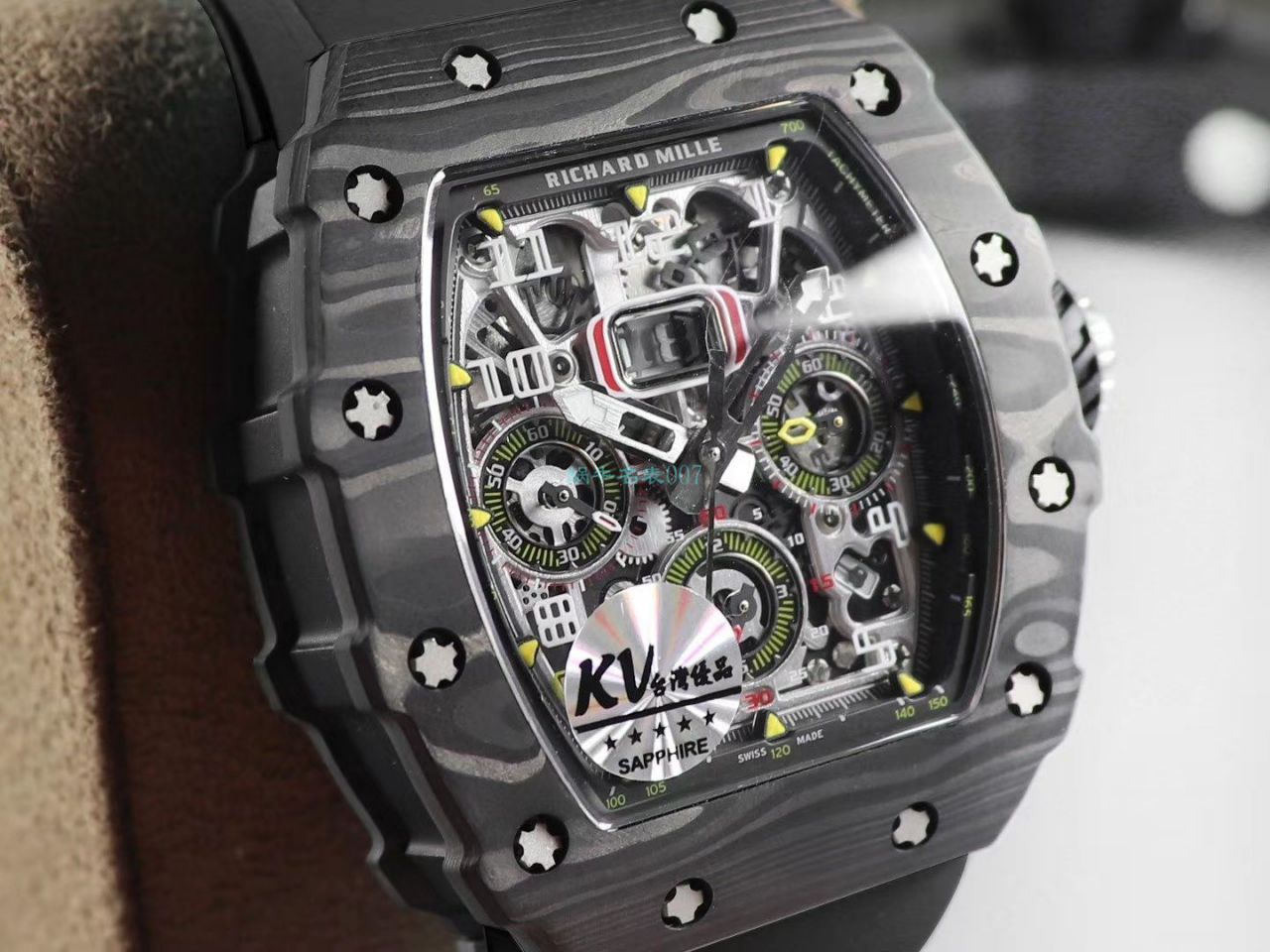 KV Factory  top 复刻 RICHARD MILLE RM-011锻造 carbon fiber 系列【原版 carbon fiber 纹路】V2全新升级版 / KVRM11V2