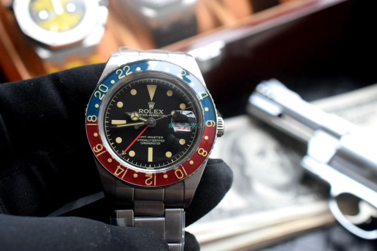  Rolex 复古 GMT MASTER II系列可乐圈GMT Master II 复刻高仿16710 wrist watch  / R602