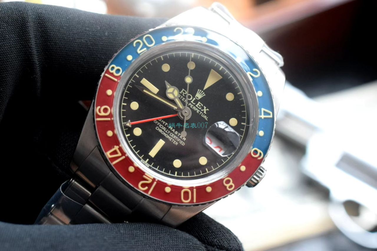  Rolex 复古 GMT MASTER II系列可乐圈GMT Master II 复刻高仿16710 wrist watch  / R602