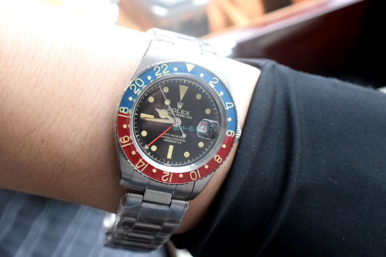  Rolex 复古 GMT MASTER II系列可乐圈GMT Master II 复刻高仿16710 wrist watch  / R602
