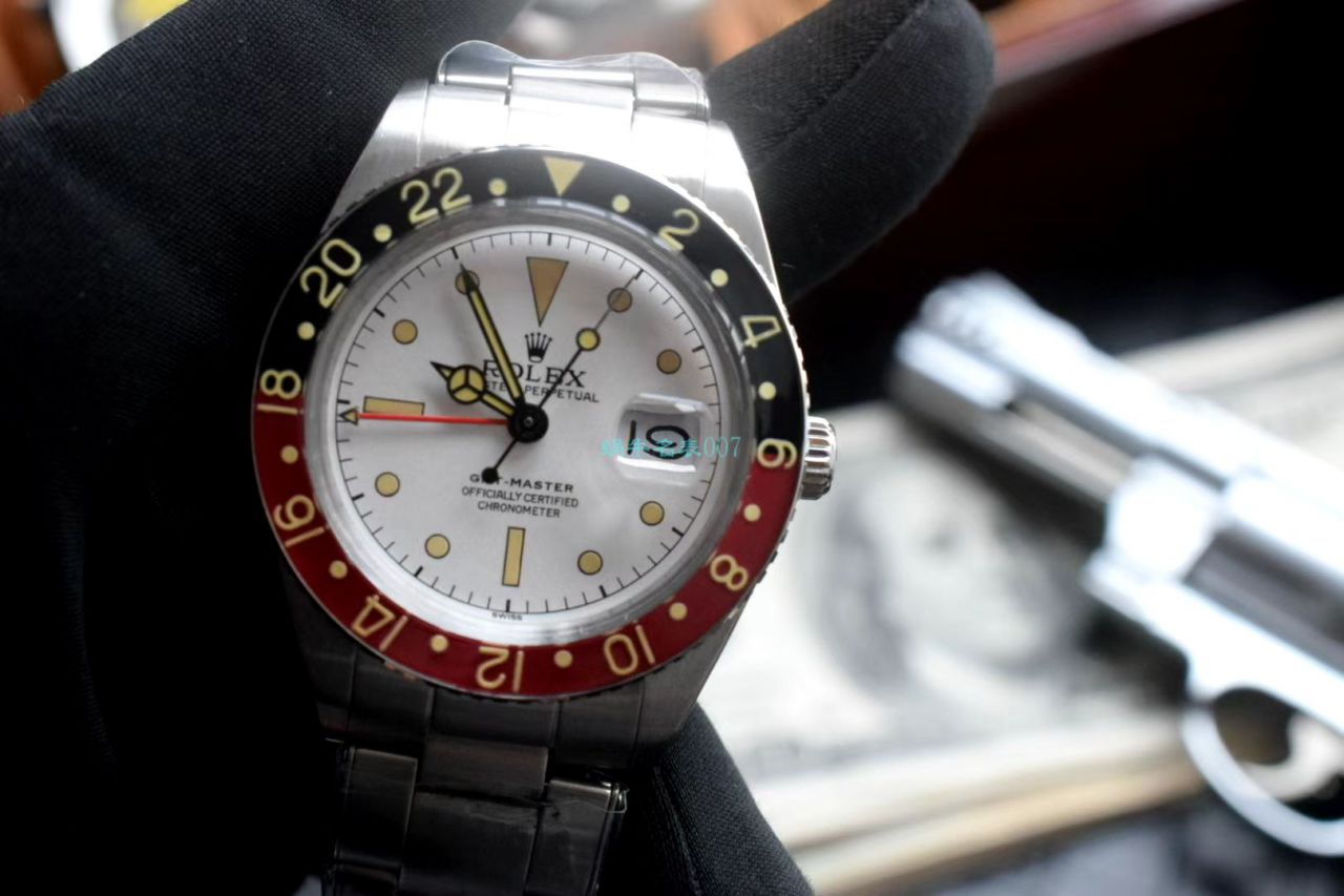  Rolex 复古 GMT MASTER II系列可乐圈GMT Master II 复刻高仿16710 wrist watch  / R602