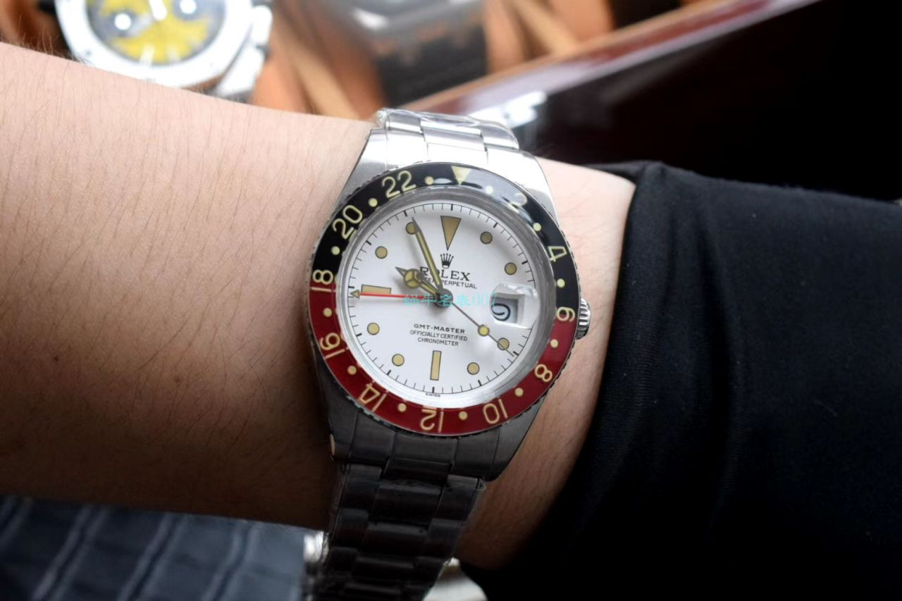  Rolex 复古 GMT MASTER II系列可乐圈GMT Master II 复刻高仿16710 wrist watch  / R602