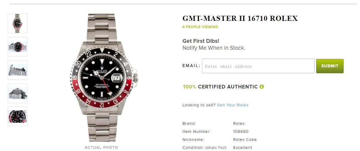  Rolex 复古 GMT MASTER II系列可乐圈GMT Master II 复刻高仿16710 wrist watch  / R602