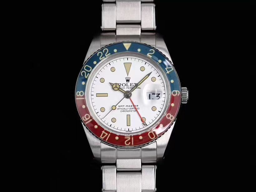  Rolex 复古 GMT MASTER II系列可乐圈GMT Master II 复刻高仿16710 wrist watch  / R602