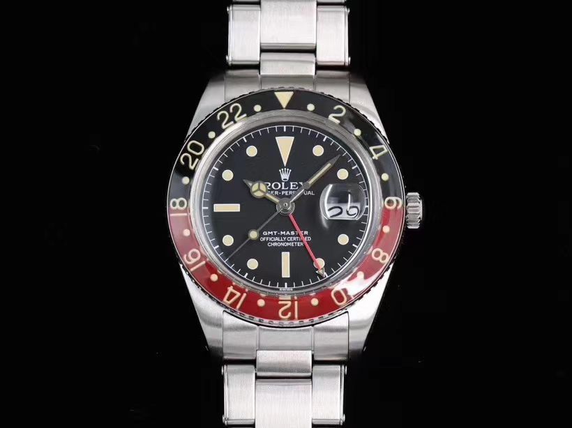  Rolex 复古 GMT MASTER II系列可乐圈GMT Master II 复刻高仿16710 wrist watch  / R602