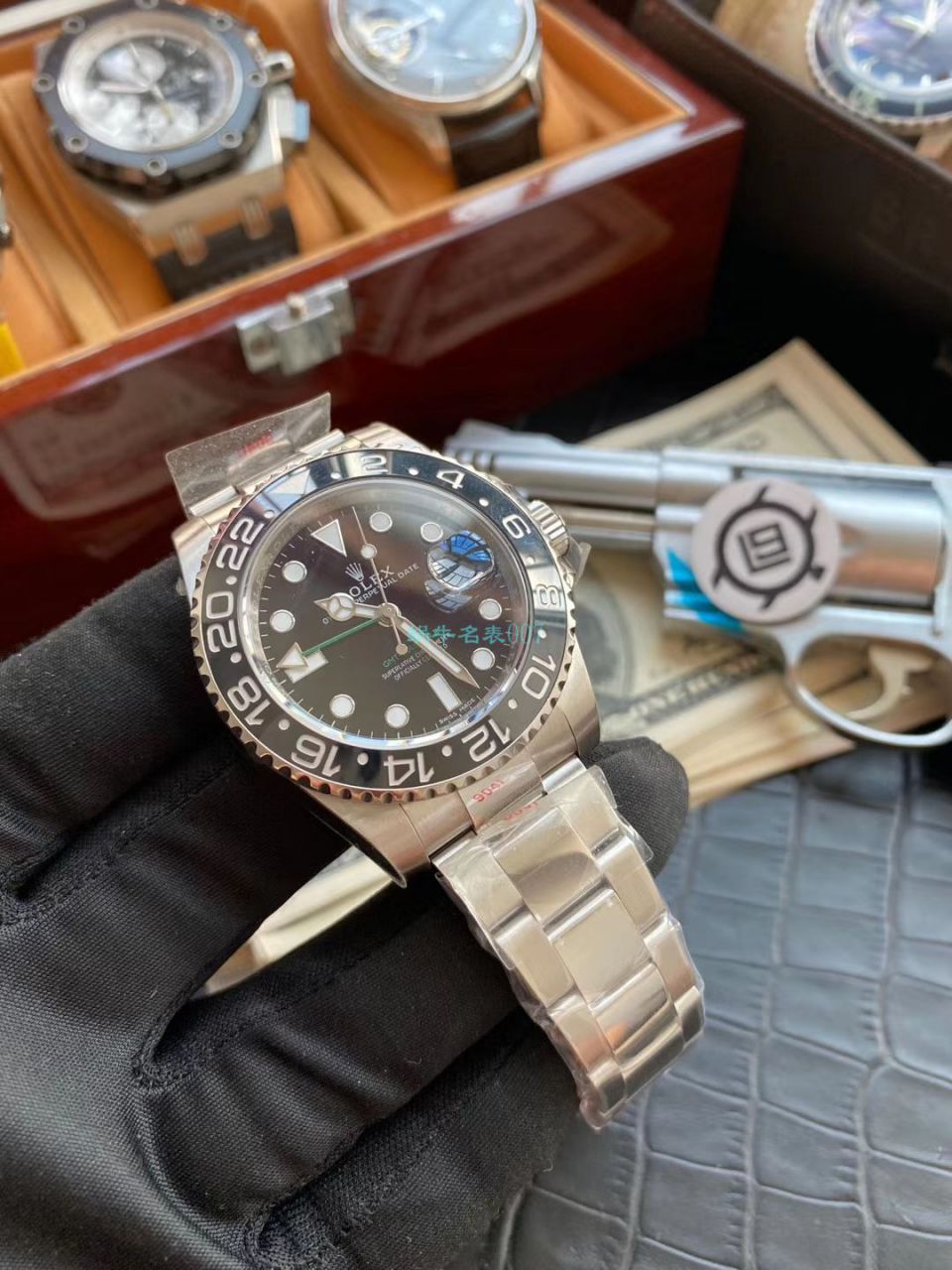 V9 Factory 高精仿手表 Rolex  GMT MASTER II系列116710LN-78200 wrist watch (绿针) / R605