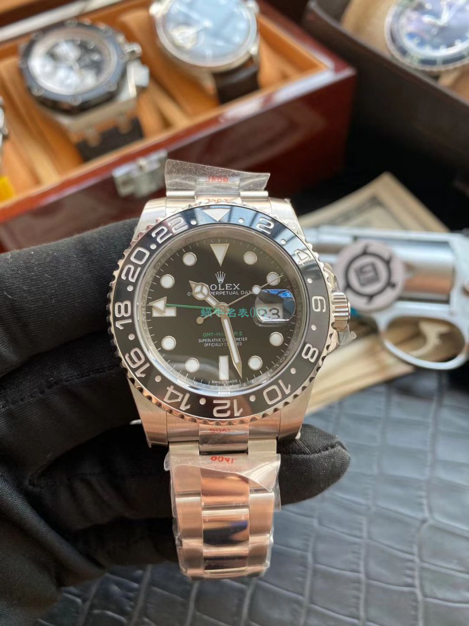 V9 Factory 高精仿手表 Rolex  GMT MASTER II系列116710LN-78200 wrist watch (绿针) / R605
