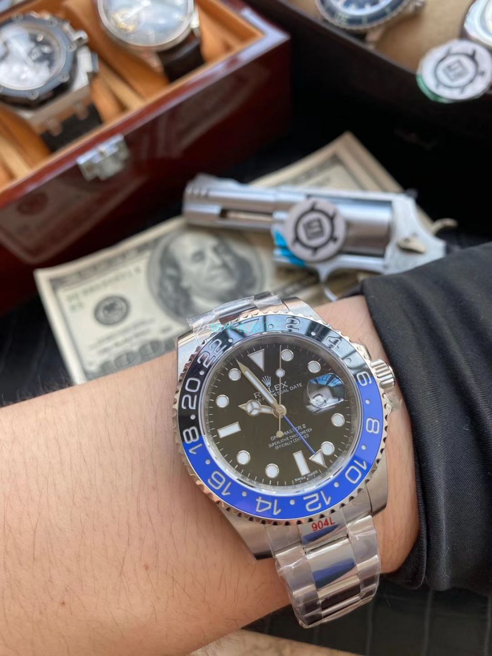 V9 Factory 官网复刻高仿手表 Rolex  GMT MASTER II系列116710BLNR-78200 wrist watch (可乐圈) / R603