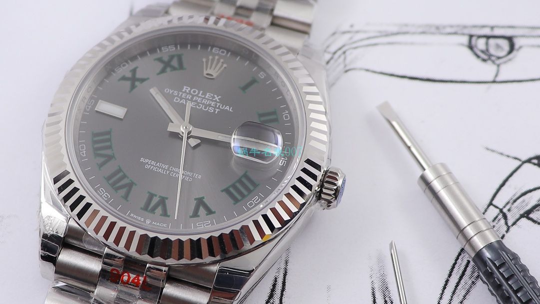 RE Factory  top 复刻高仿手表 Rolex   Datejust 系列m126334-0022绿萝 wrist watch  / R607