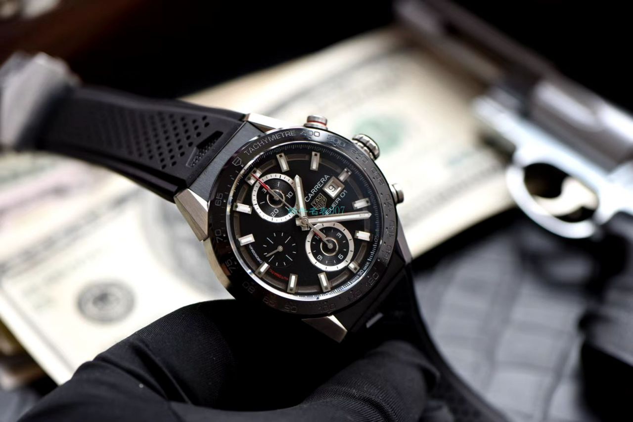 XF Factory 官网黑面旋风 TAG Heuer 卡莱拉系列CAR201Z.FT6046 wrist watch  / TG098