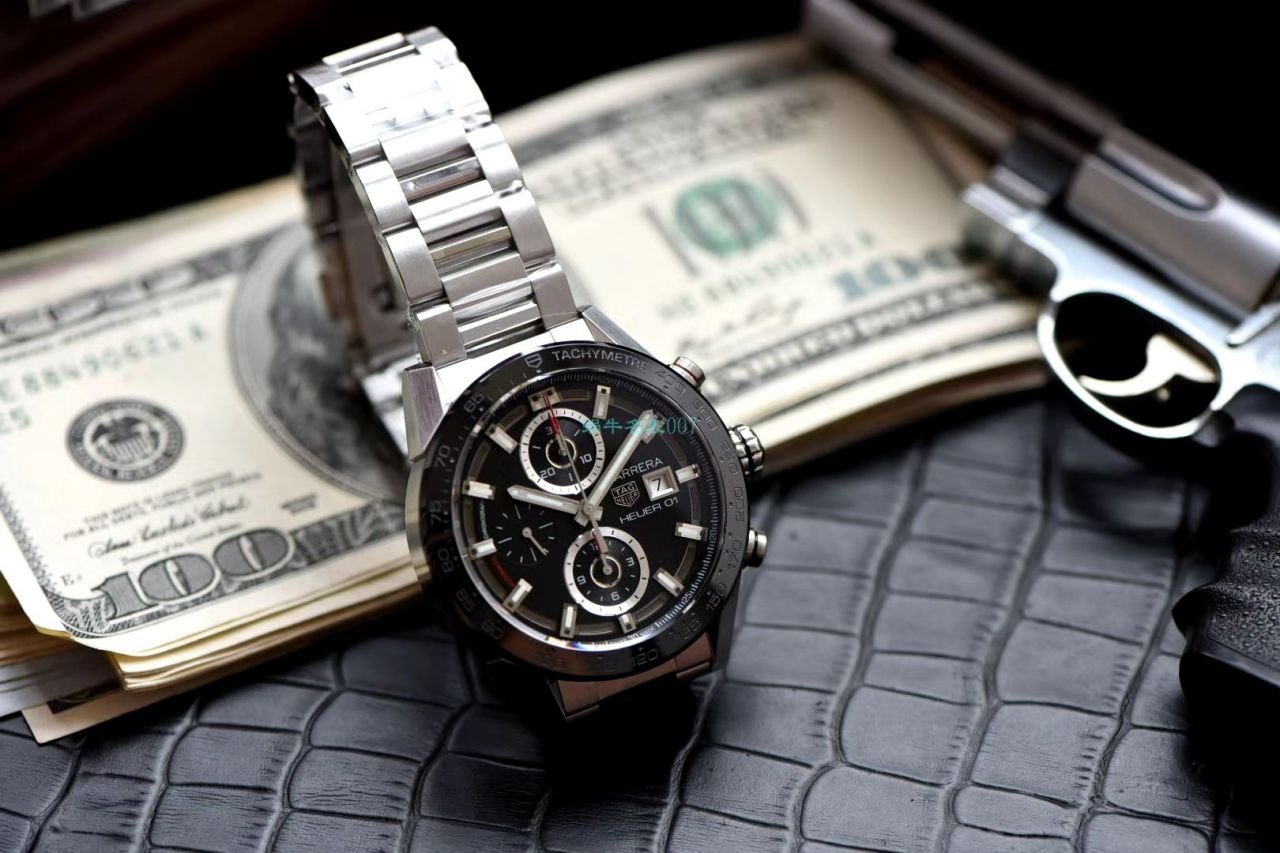 XF Factory 超A高仿手表黑面旋风 TAG Heuer 卡莱拉系列CAR201Z.BA0714 wrist watch  / TG097