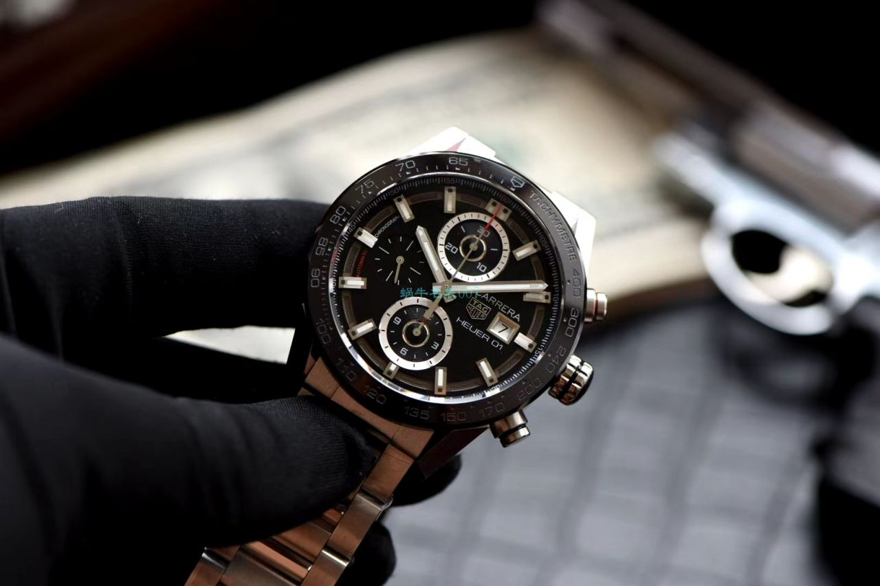 XF Factory 超A高仿手表黑面旋风 TAG Heuer 卡莱拉系列CAR201Z.BA0714 wrist watch  / TG097