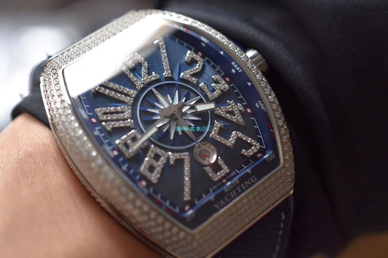 ZF Factory  top 复刻高仿手表Franck Muller蔚蓝之作V45蓝游艇蓝色魅影镶钻款 / FL071
