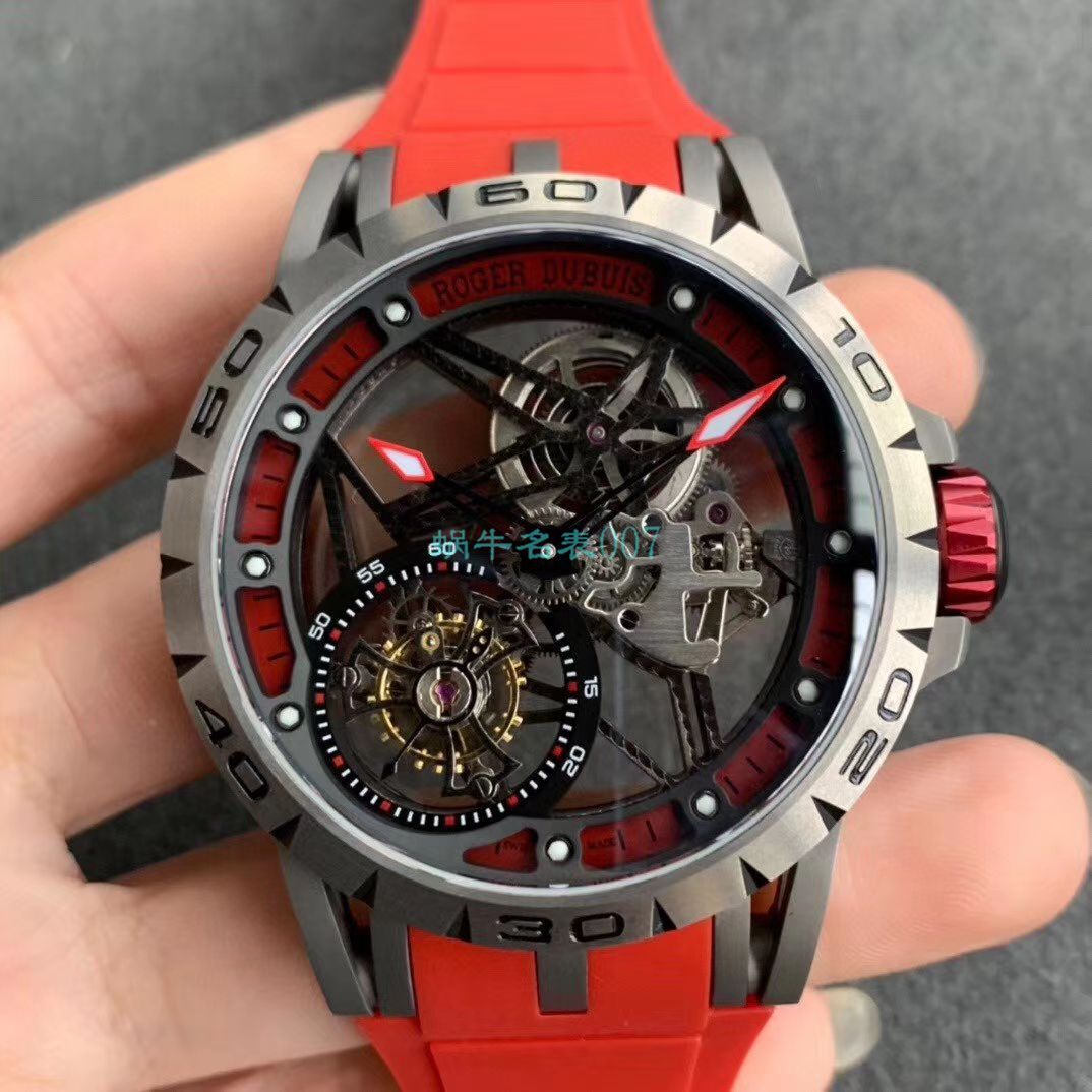 BBR Factory  top 复刻高仿 Tourbillon Roger DubuisEXCALIBUR（王者系列）系列RDDBEX0479蓝色 watchband   wrist watch  / LJ066
