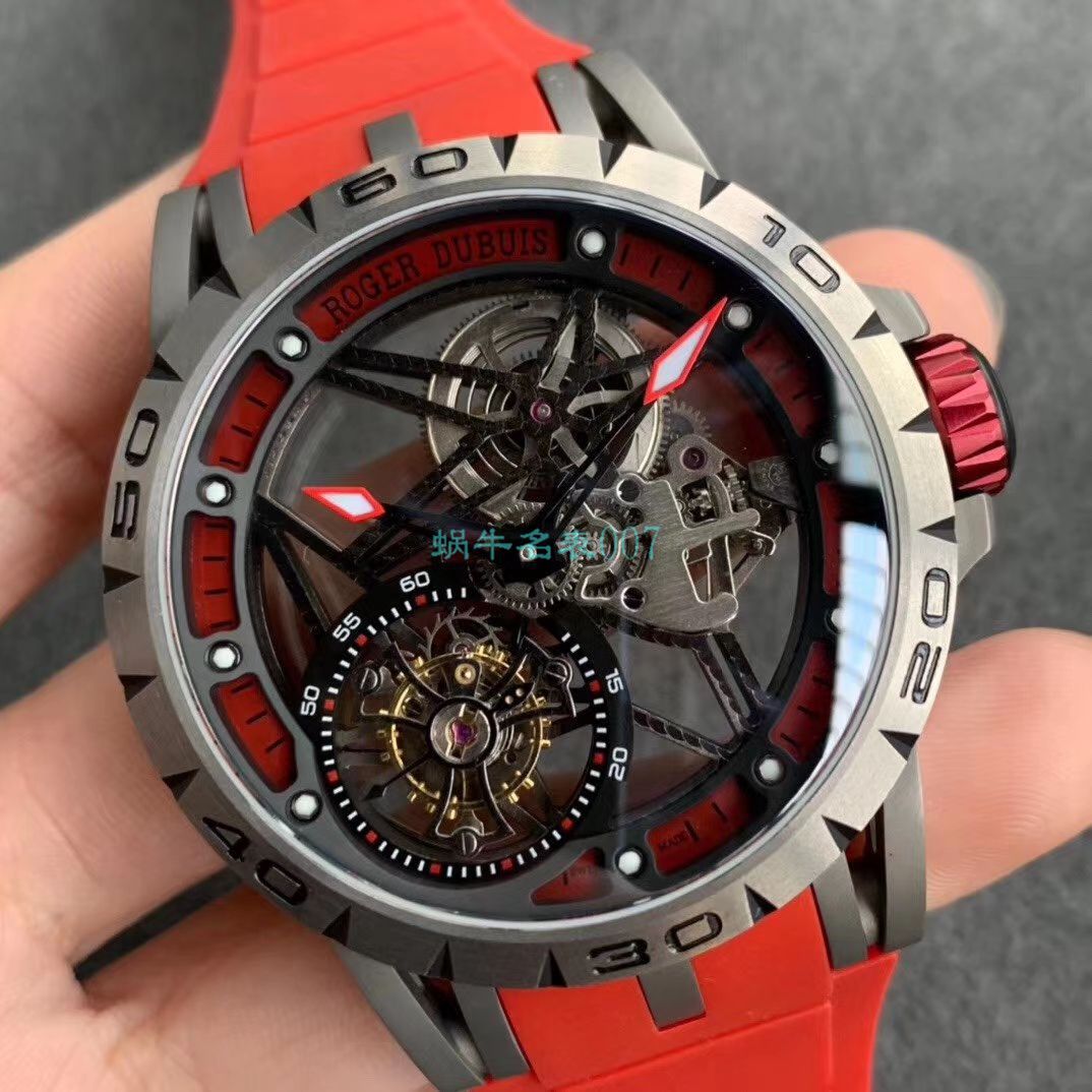 BBR Factory  top 复刻高仿 Tourbillon Roger DubuisEXCALIBUR（王者系列）系列RDDBEX0479蓝色 watchband   wrist watch  / LJ066
