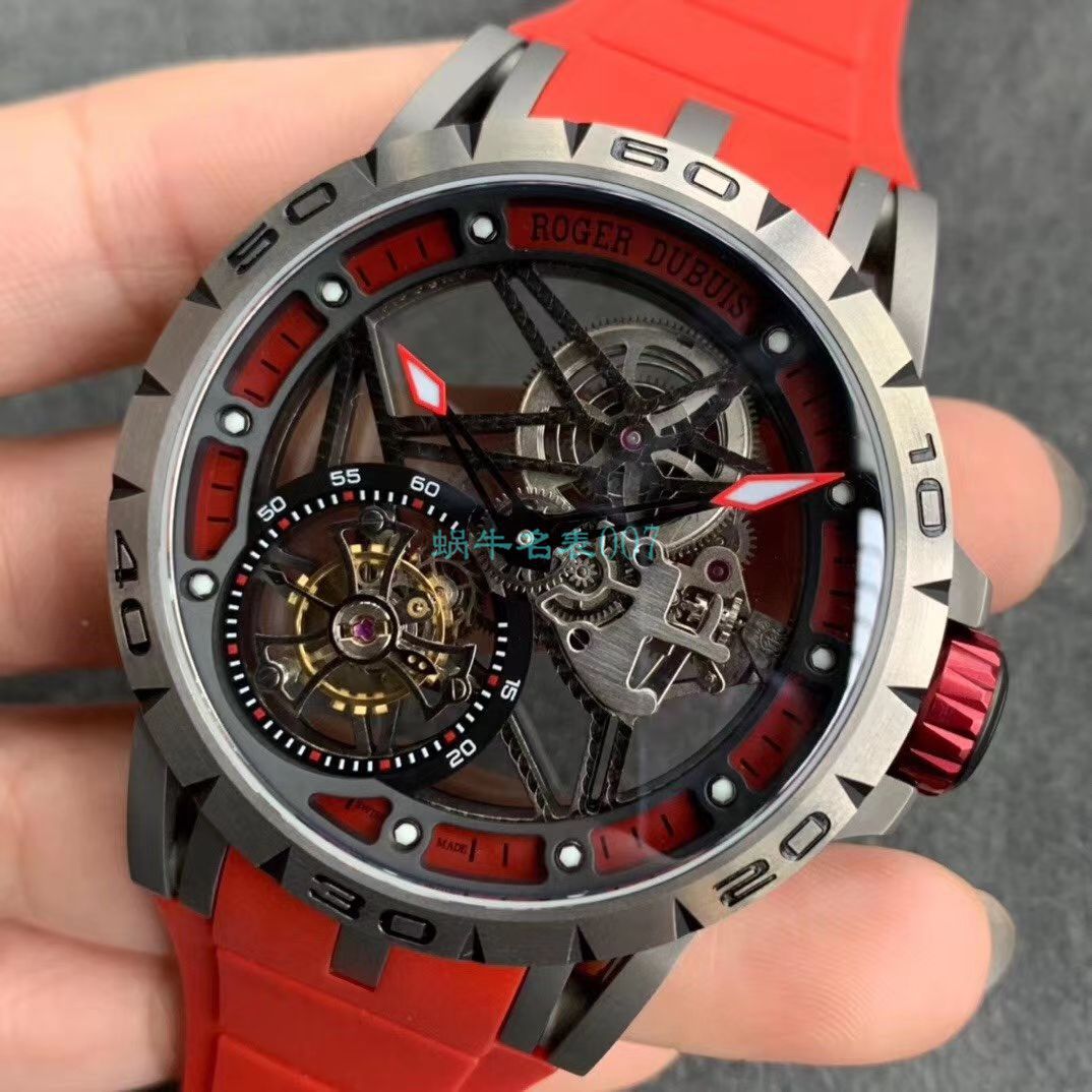 BBR Factory  top 复刻高仿 Tourbillon Roger DubuisEXCALIBUR（王者系列）系列RDDBEX0479蓝色 watchband   wrist watch  / LJ066