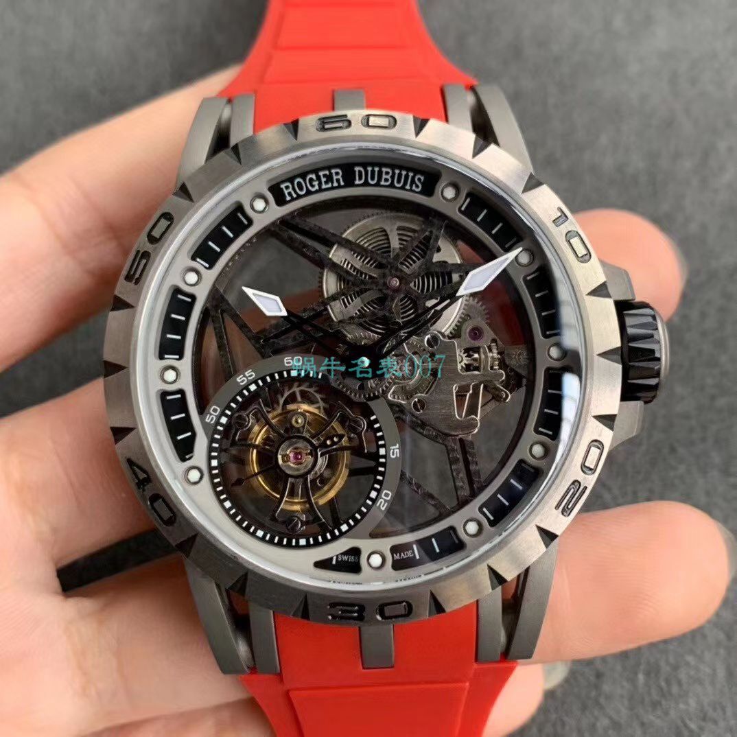 BBR Factory  top 复刻高仿 Tourbillon Roger DubuisEXCALIBUR（王者系列）系列RDDBEX0479蓝色 watchband   wrist watch  / LJ066
