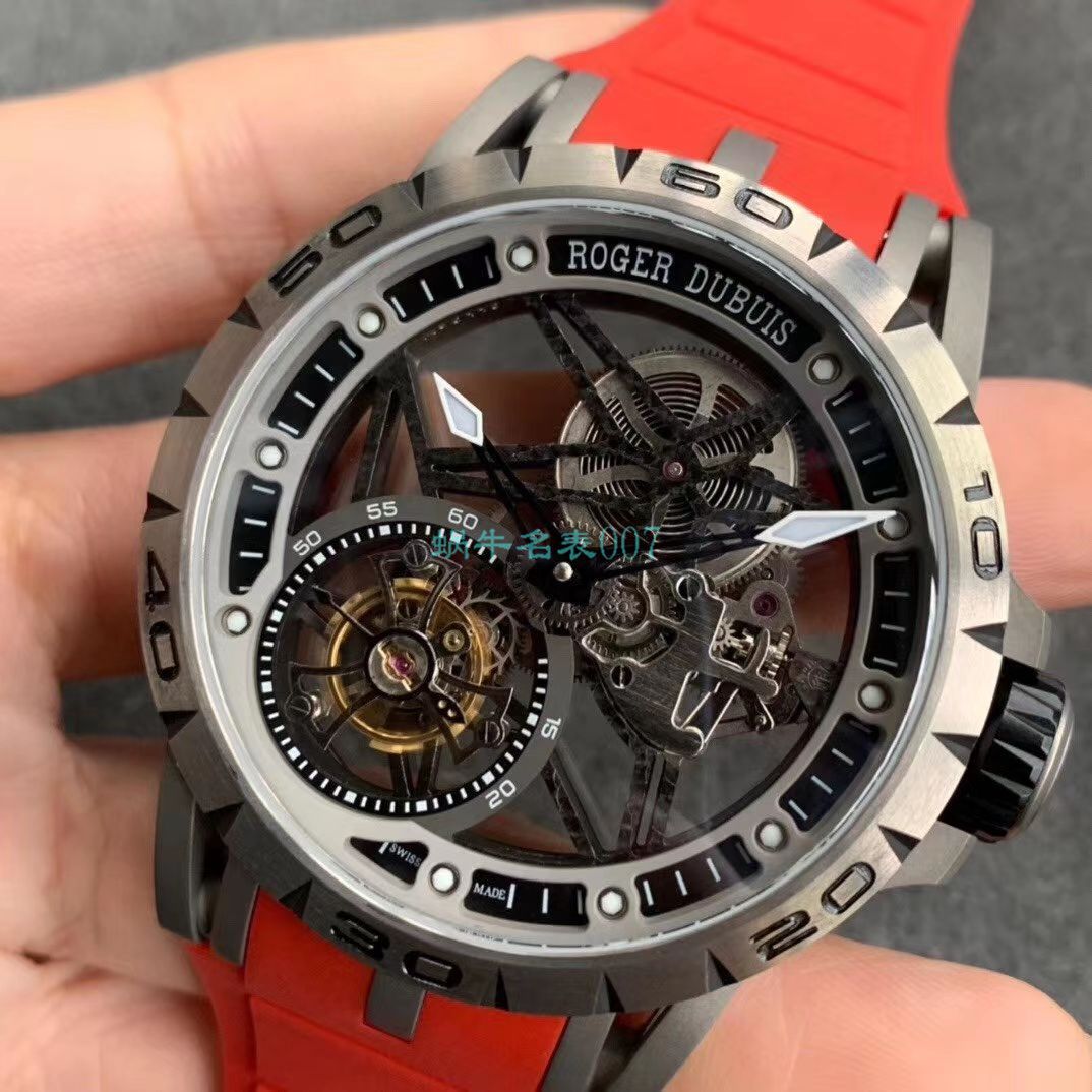 BBR Factory  top 复刻高仿 Tourbillon Roger DubuisEXCALIBUR（王者系列）系列RDDBEX0479蓝色 watchband   wrist watch  / LJ066