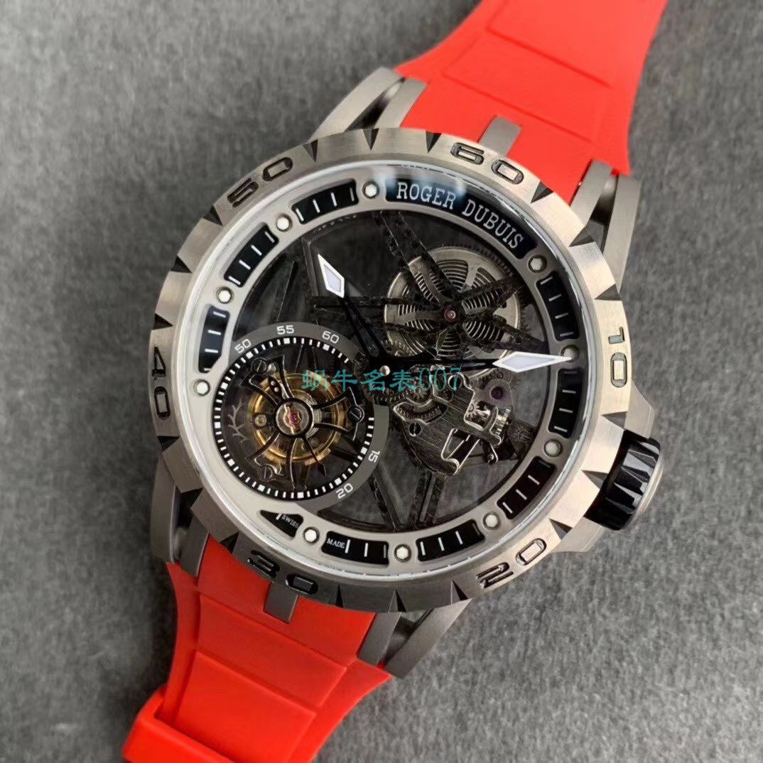 BBR Factory  top 复刻高仿 Tourbillon Roger DubuisEXCALIBUR（王者系列）系列RDDBEX0479蓝色 watchband   wrist watch  / LJ066