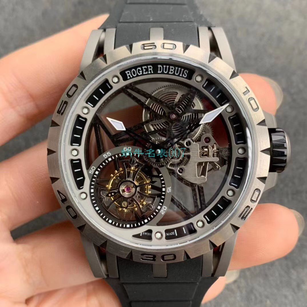 BBR Factory  top 复刻高仿 Tourbillon Roger DubuisEXCALIBUR（王者系列）系列RDDBEX0479蓝色 watchband   wrist watch  / LJ066