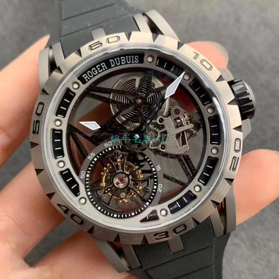 BBR Factory  top 复刻高仿 Tourbillon Roger DubuisEXCALIBUR（王者系列）系列RDDBEX0479蓝色 watchband   wrist watch  / LJ066