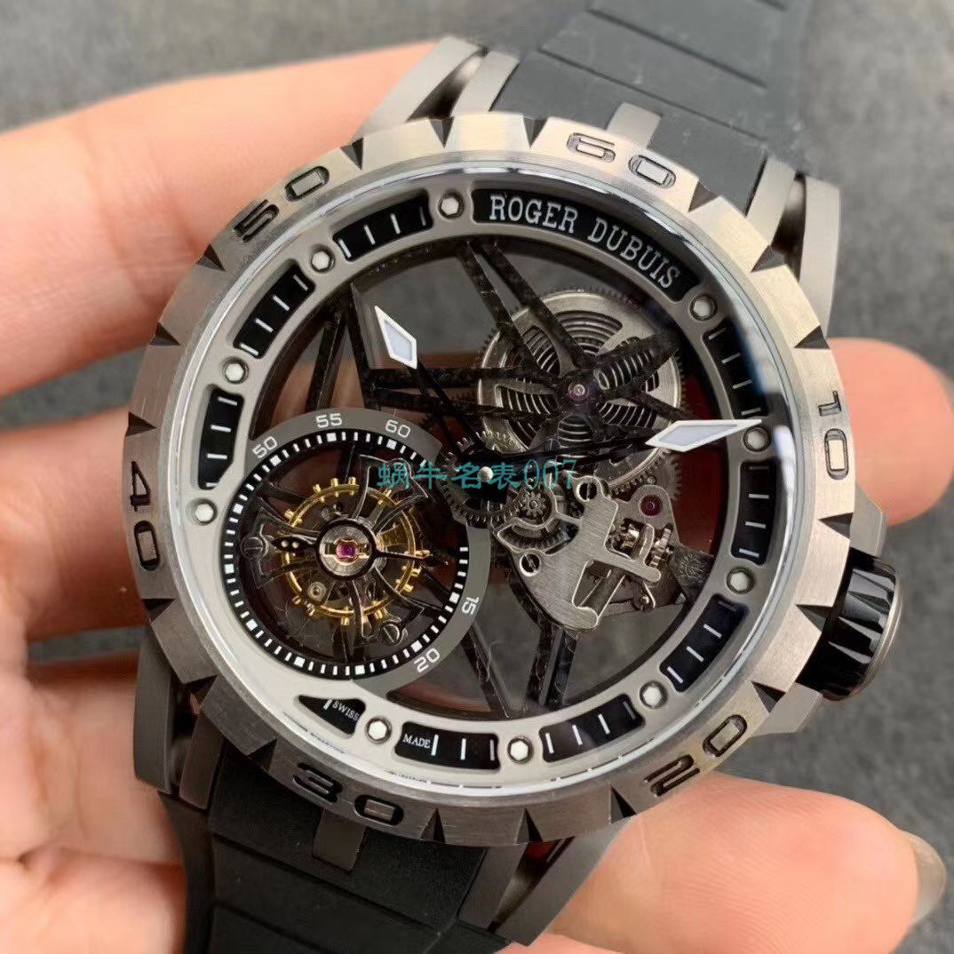 BBR Factory  top 复刻高仿 Tourbillon Roger DubuisEXCALIBUR（王者系列）系列RDDBEX0479蓝色 watchband   wrist watch  / LJ066